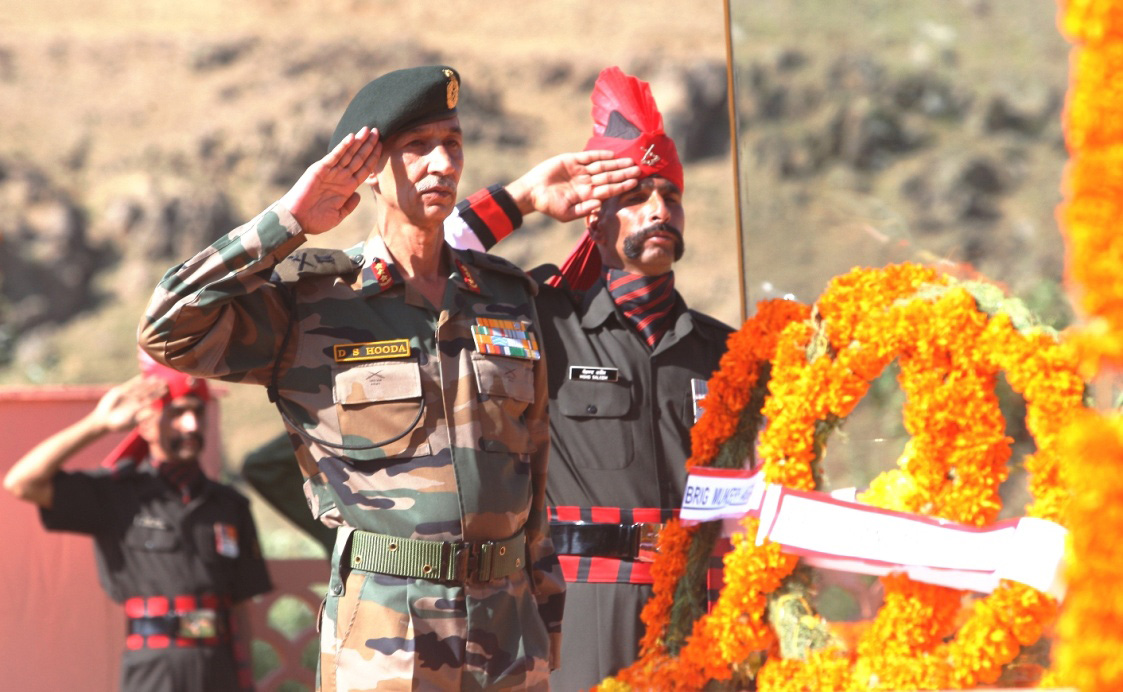 A tribute at the Kargil War Memorial in Dras in 2014